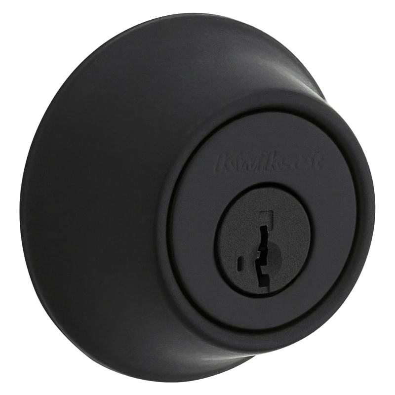 Single Cylinder Security Deadbolt Lock in Matte Black Finish