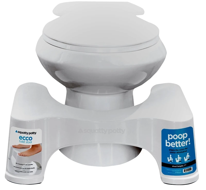 Toilet Stool for Bathroom Use, Ergonomic Design for Comfortable Foot Positioning