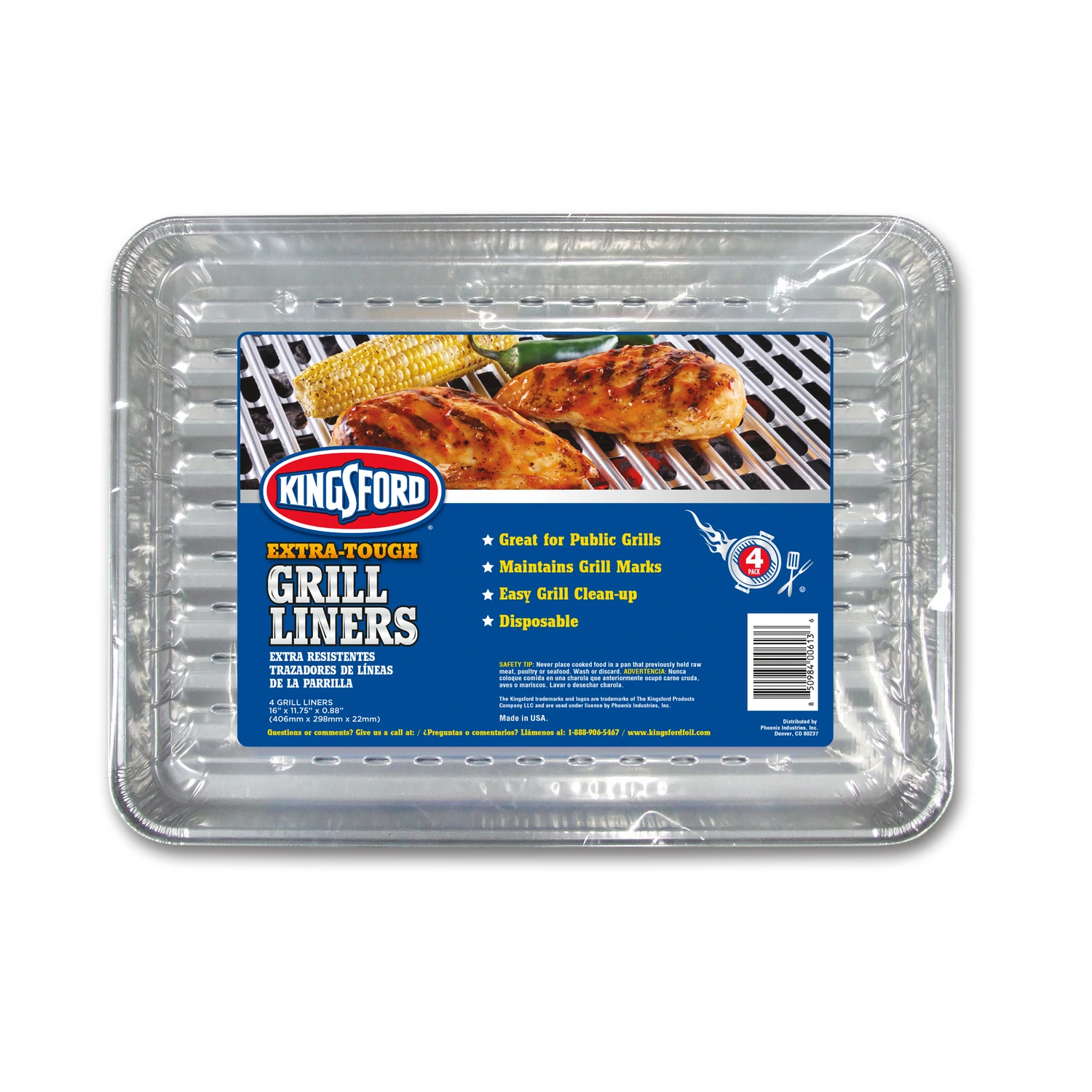Kingsford Aluminum Grill Liner 16 in. L X 11.75 in. W