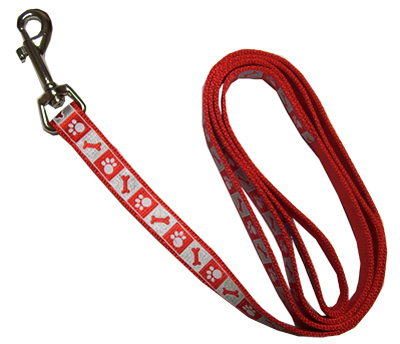 Lazer Brite Reflective Dog Leash, Red, 3/8-inch X 4-feet, Model 46385 B Rps04