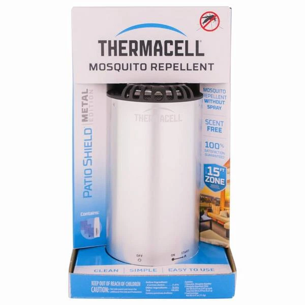 Patio Shield Mosquito Repeller with Brushed Nickel Metal Finish