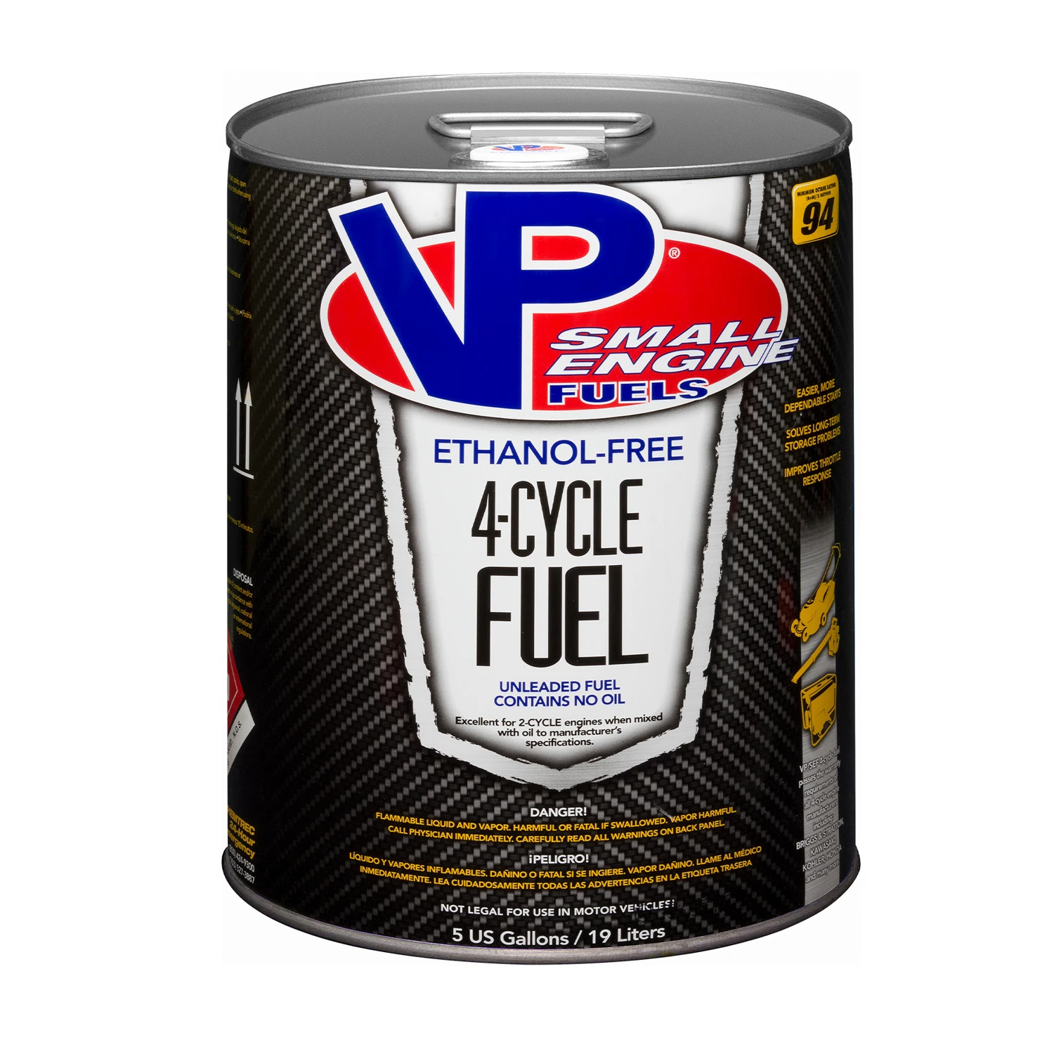 Vp Small Engine Fuels 5 Gallon Ethanol-free 4-cycle Fuel, 94 Octane