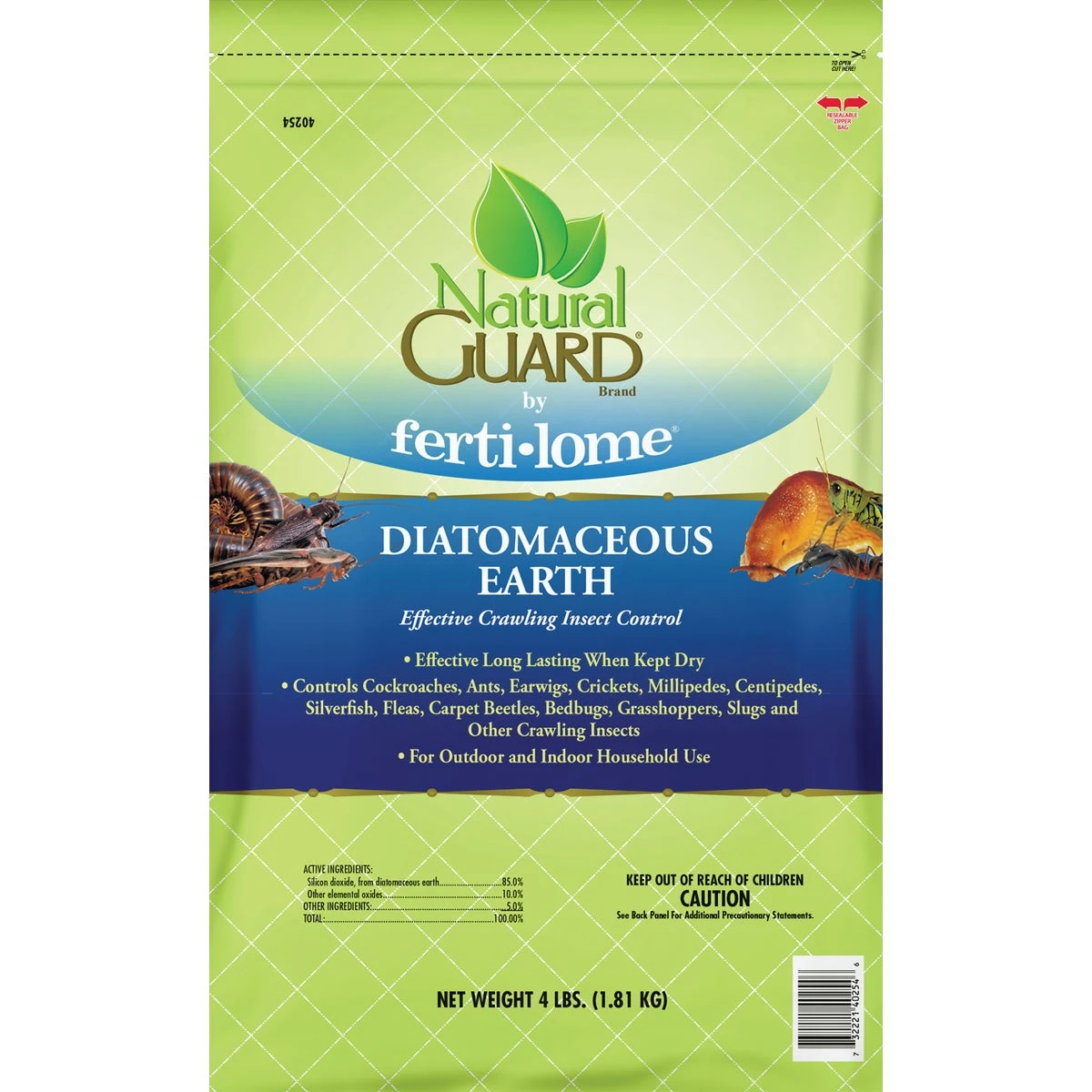 4 Lb. Ready To Use Powder Diatomaceous Earth Crawling Insect Killer