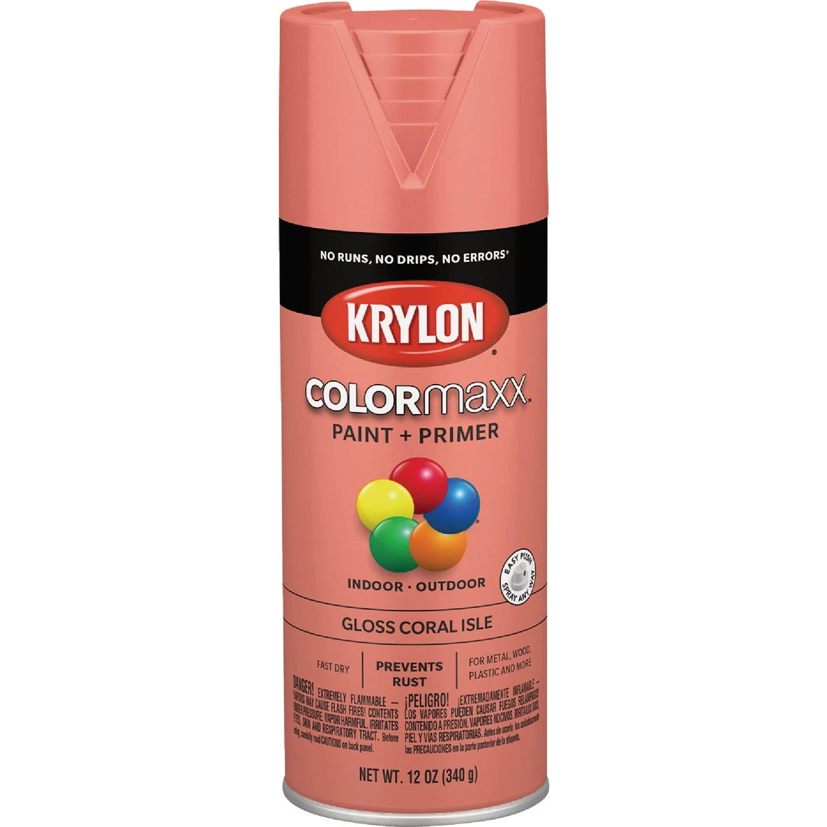 Colormaxx 12 Oz. Gloss Spray Paint, Coral Isle - Indoor/outdoor Use