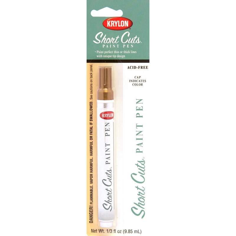 Gold Leaf Gloss Paint Pen 1/3 Fl Oz For Arts And Crafts