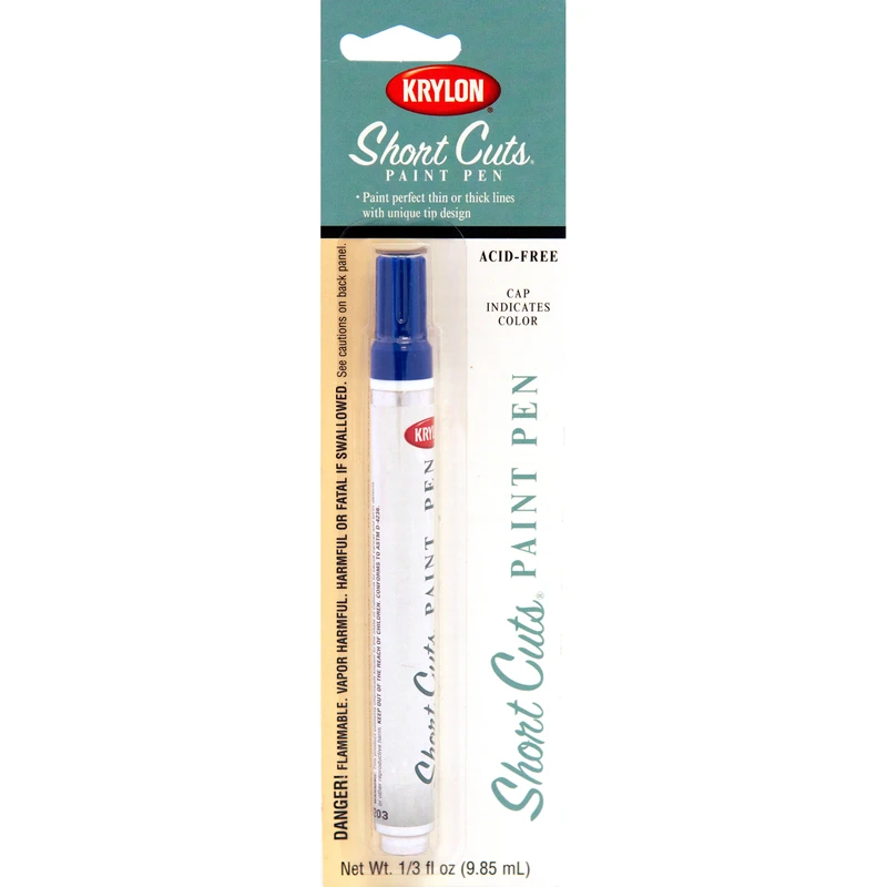 Short Cuts Ocean Blue Gloss Paint Pen 1/3 Fl Oz For Arts And Crafts