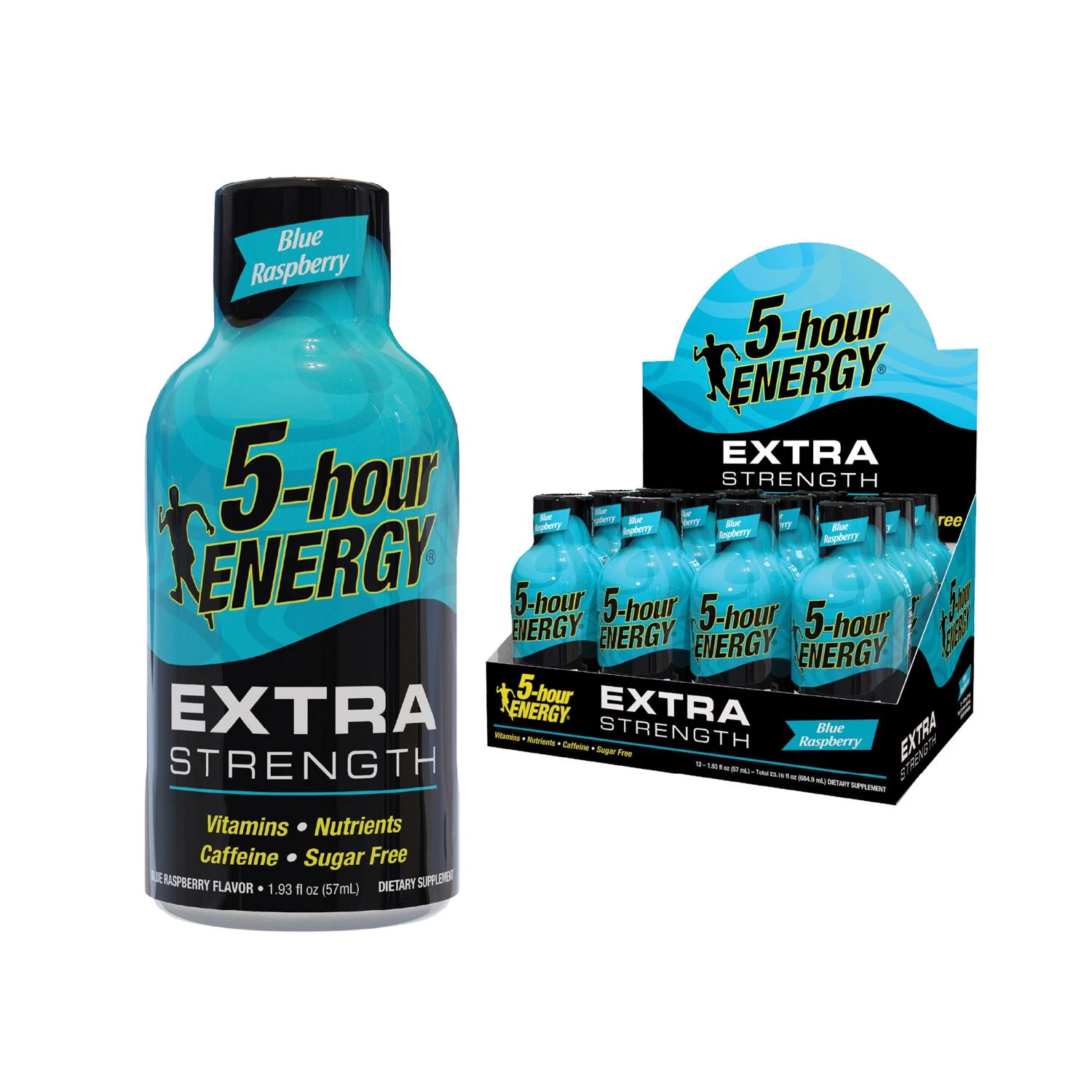 Extra Strength Shot, Blue Raspberry, 1.93 oz