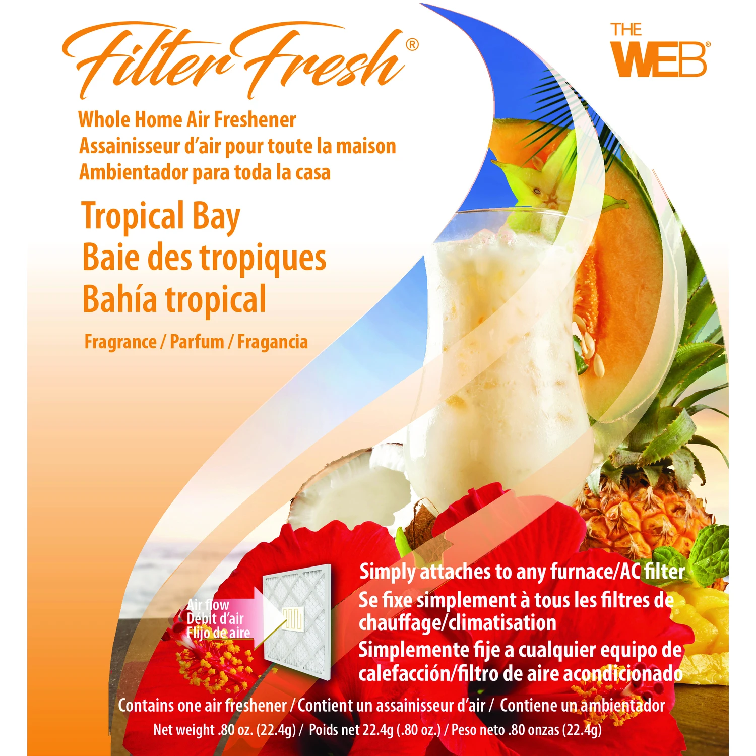 Web Filterfresh Tropical Bay Scent Whole Home Air Freshener Pad, 6 In. X 6 In.