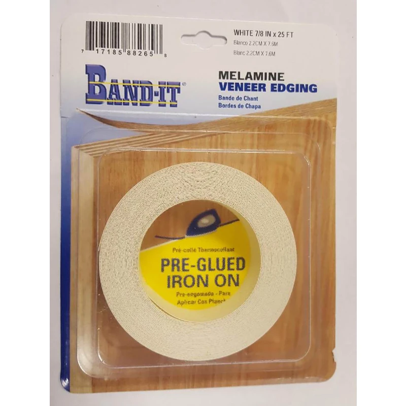 7/8 In. X 25 Ft. White Hardwood Melamine Edging