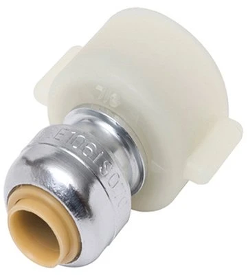 Chrome Plated Dzr Brass Faucet Connector, 1/4" X 1/2" Tube Size U3525lf