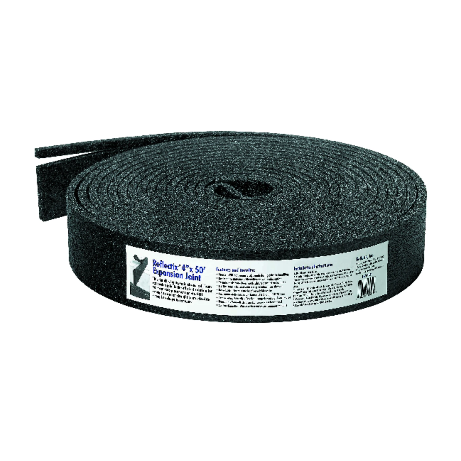 Expansion Joint, 4 In. W X 50 Ft. L, Black, Closed Cell Foam