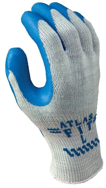 Fit Men's Small Rubber Coated Work Gloves Blue/gray 300s-07.rt