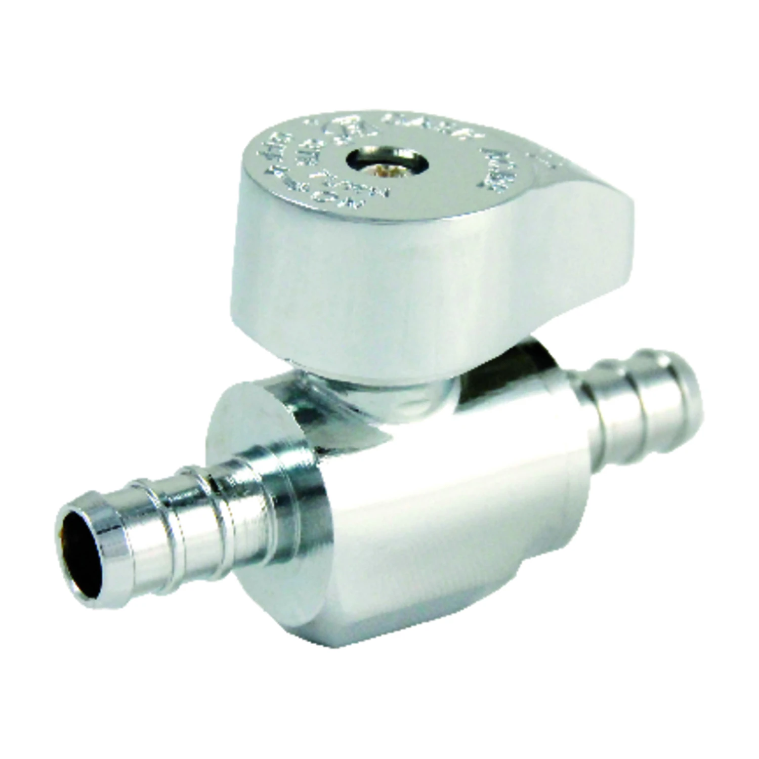 Brass Barb Ball Stop Valve, Three Eighths Inch by Three Eighths Inch