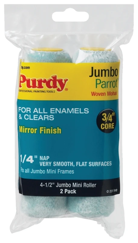 Parrot Jumbo Mini Paint Roller Cover, 4-1/2 x 1/4 In. Nap, 2-Pk.
