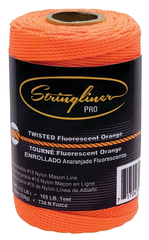 1/2 Lb Orange Twisted Mason's Line 540 Ft Fluorescent Orange