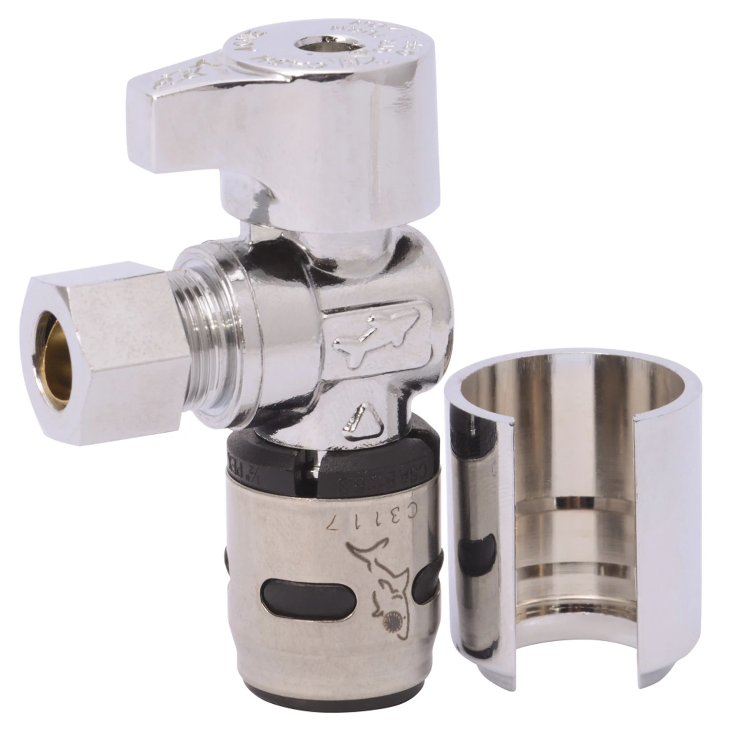 Evopex 1/2 In. X 3/8 In. Push-to-connect Plastic Angle Valve