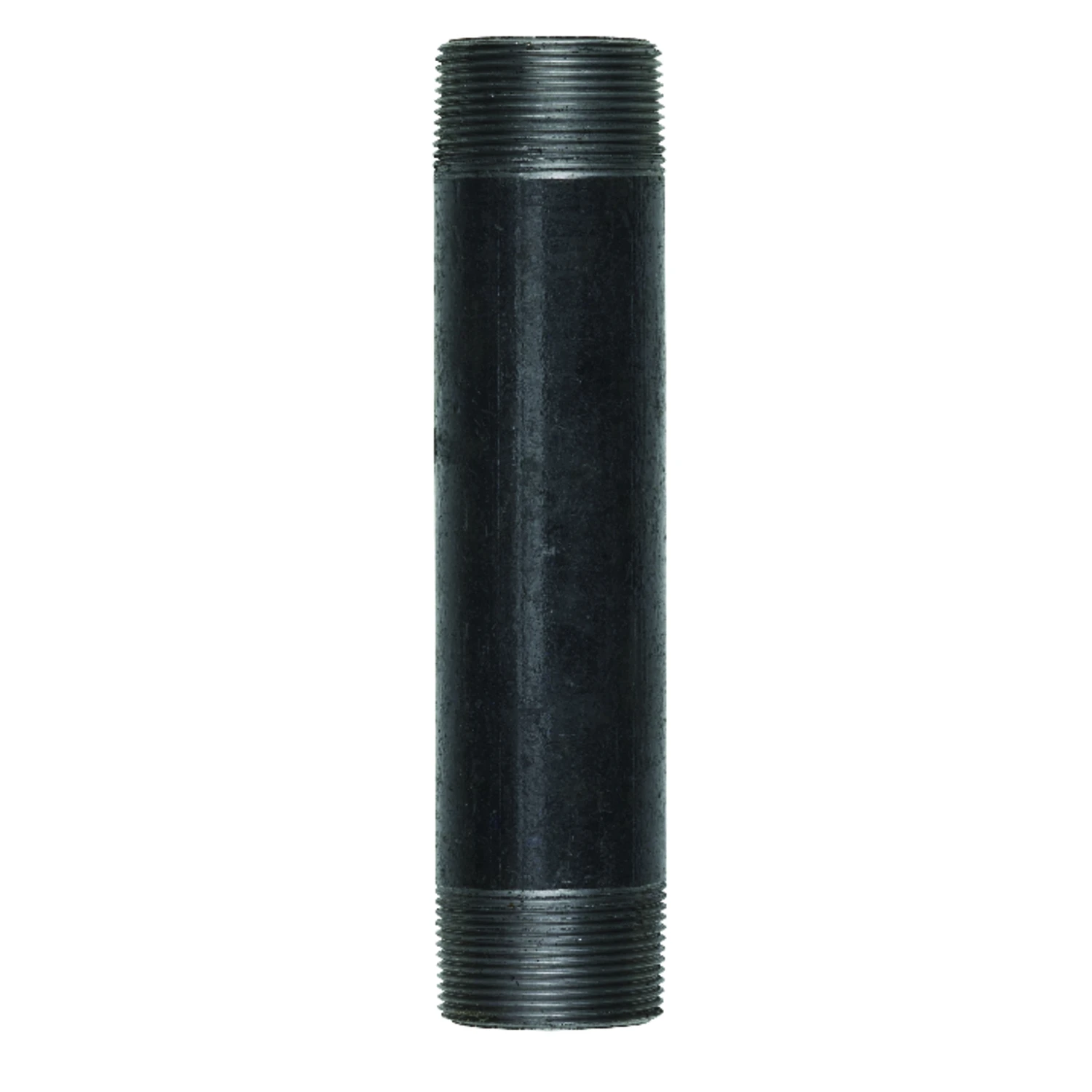 Black Steel Pipe Nipple, 3/4 Inch Diameter by 6 Inch Length