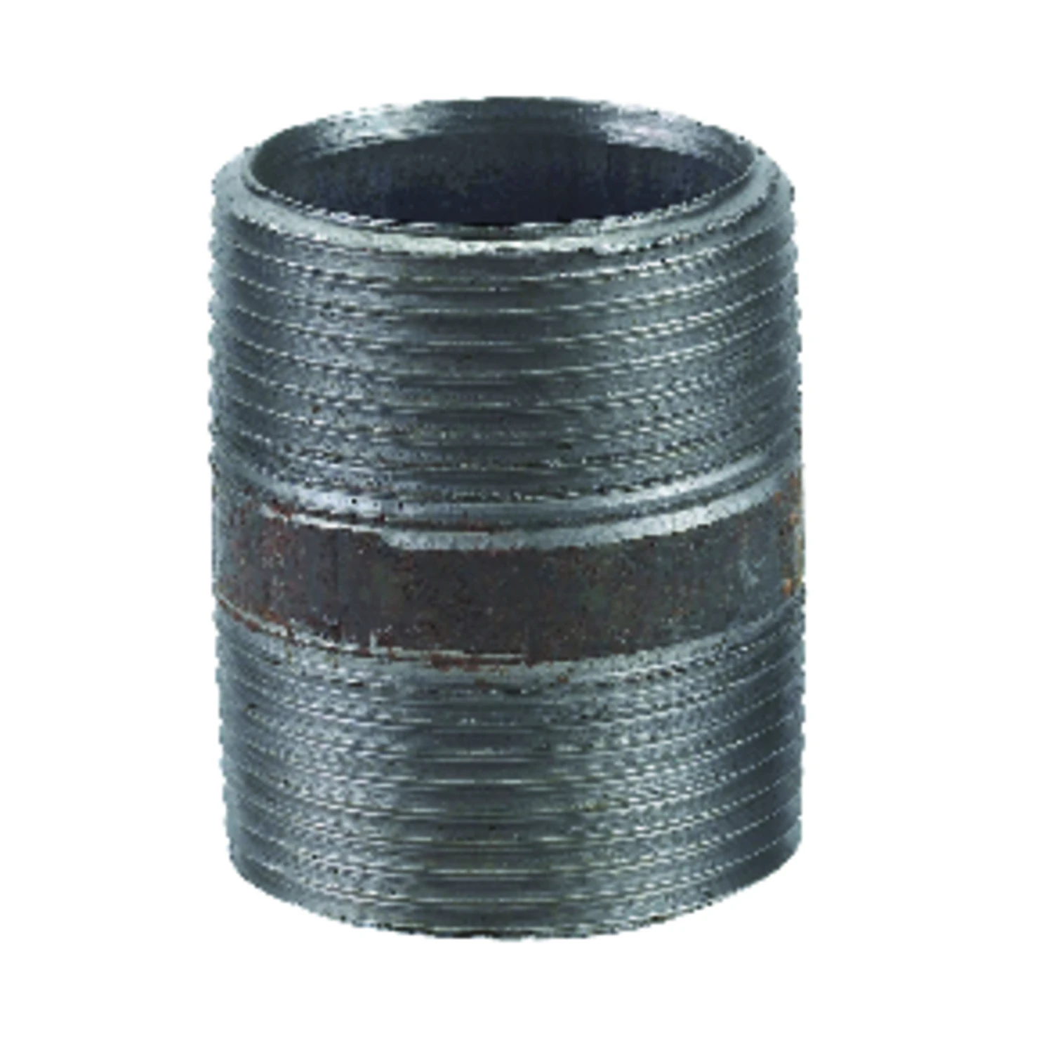 Black Steel Pipe Nipple, Three Quarter Inch by One and One Half Inch