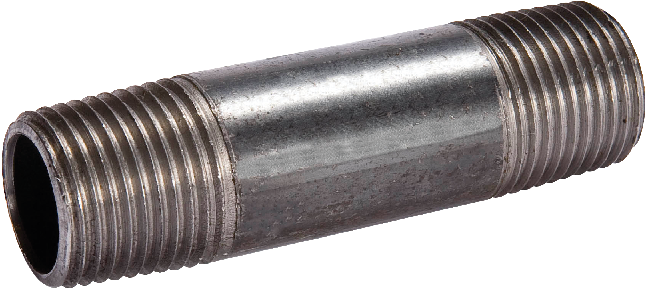 Black Steel Pipe Nipple, 1/2 Inch Diameter by 6 Inch Length