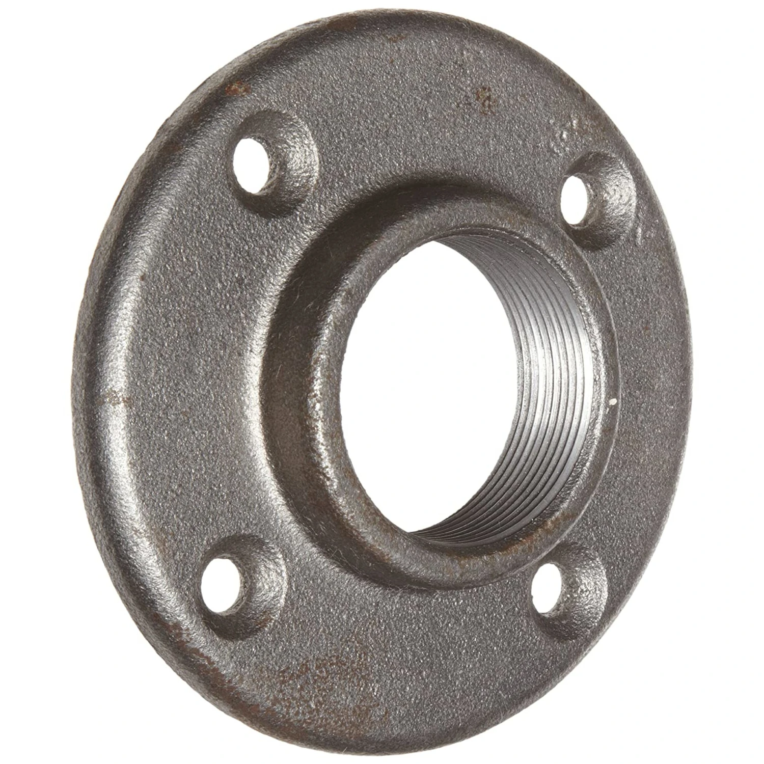 1 In. X 3-5/8 In. Black Malleable Iron Floor Flange