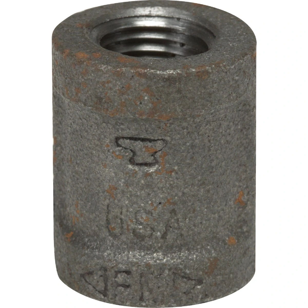 1-1/2 In. Malleable Black Iron Standard Coupling For Pipe Fittings