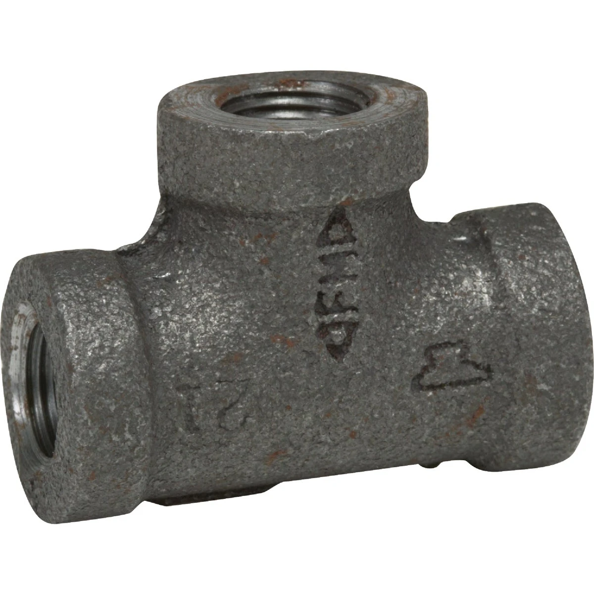 1 In. Standard Malleable Black Iron Tee Fitting - Model 8700120556