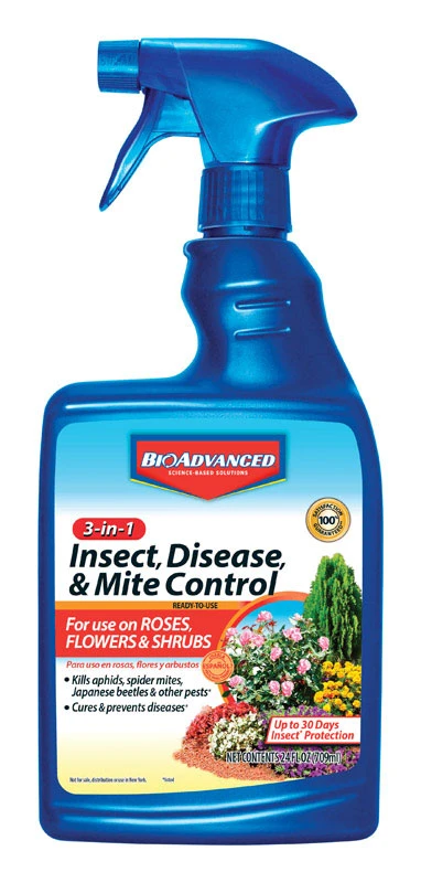3-in-1 24 Oz. Ready To Use Trigger Spray Insect, Disease & Mite Control