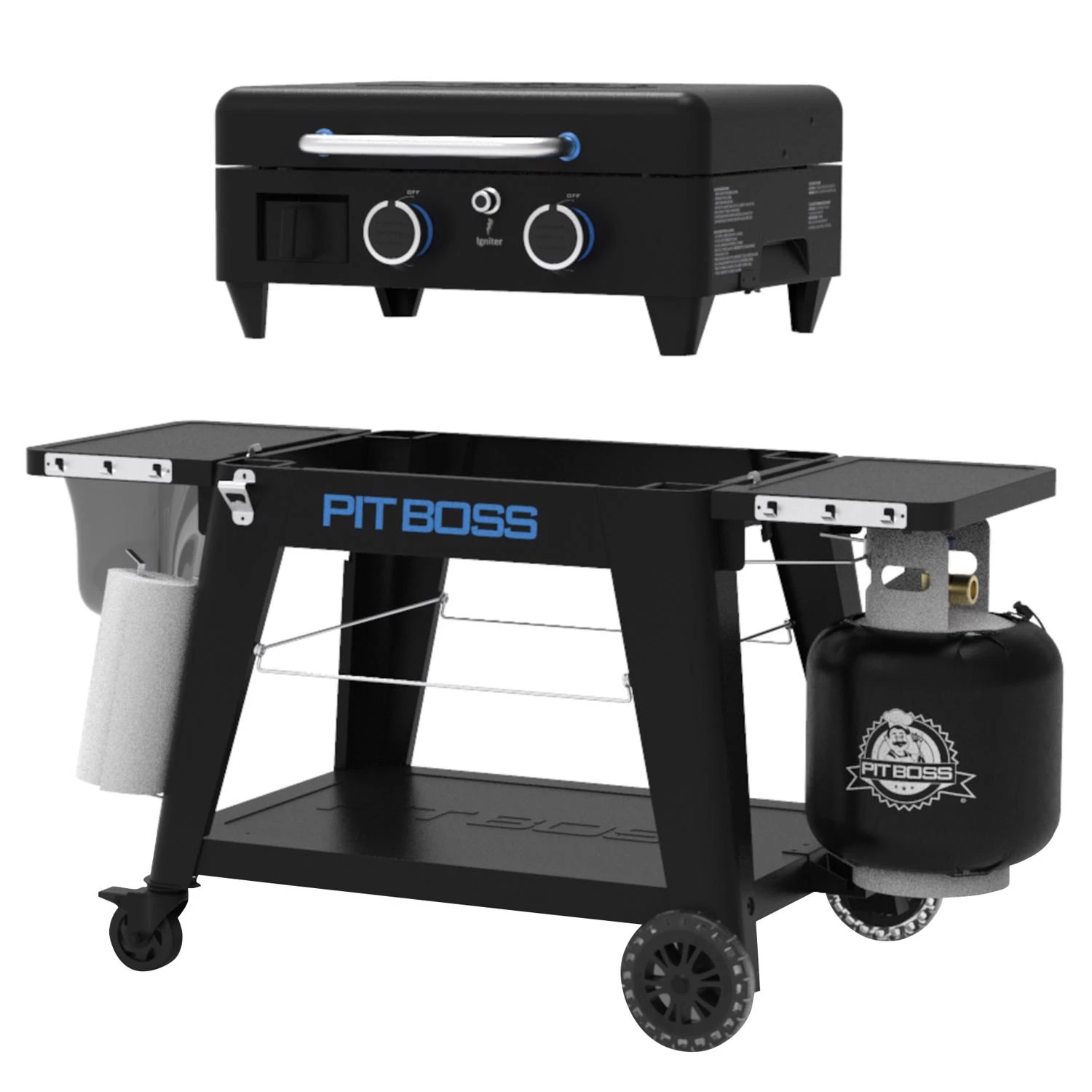 Ultimate Liquid Propane Gas Lift-Off Griddle with Two Burners and 26000 BTU