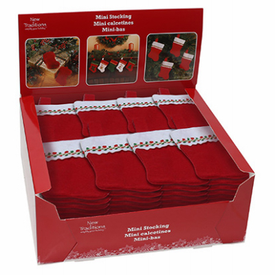 Mini Christmas Stocking, Assorted,5.5 In.