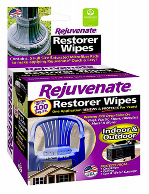 Rejuvenate Microfiber Restorer Wipe 4 in. W X 4 in. L 5 pk