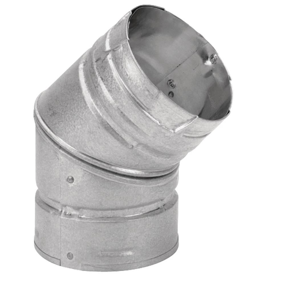4 In. Diameter 45 Degree Galvanized Steel/stainless Steel Stove Pipe Elbow