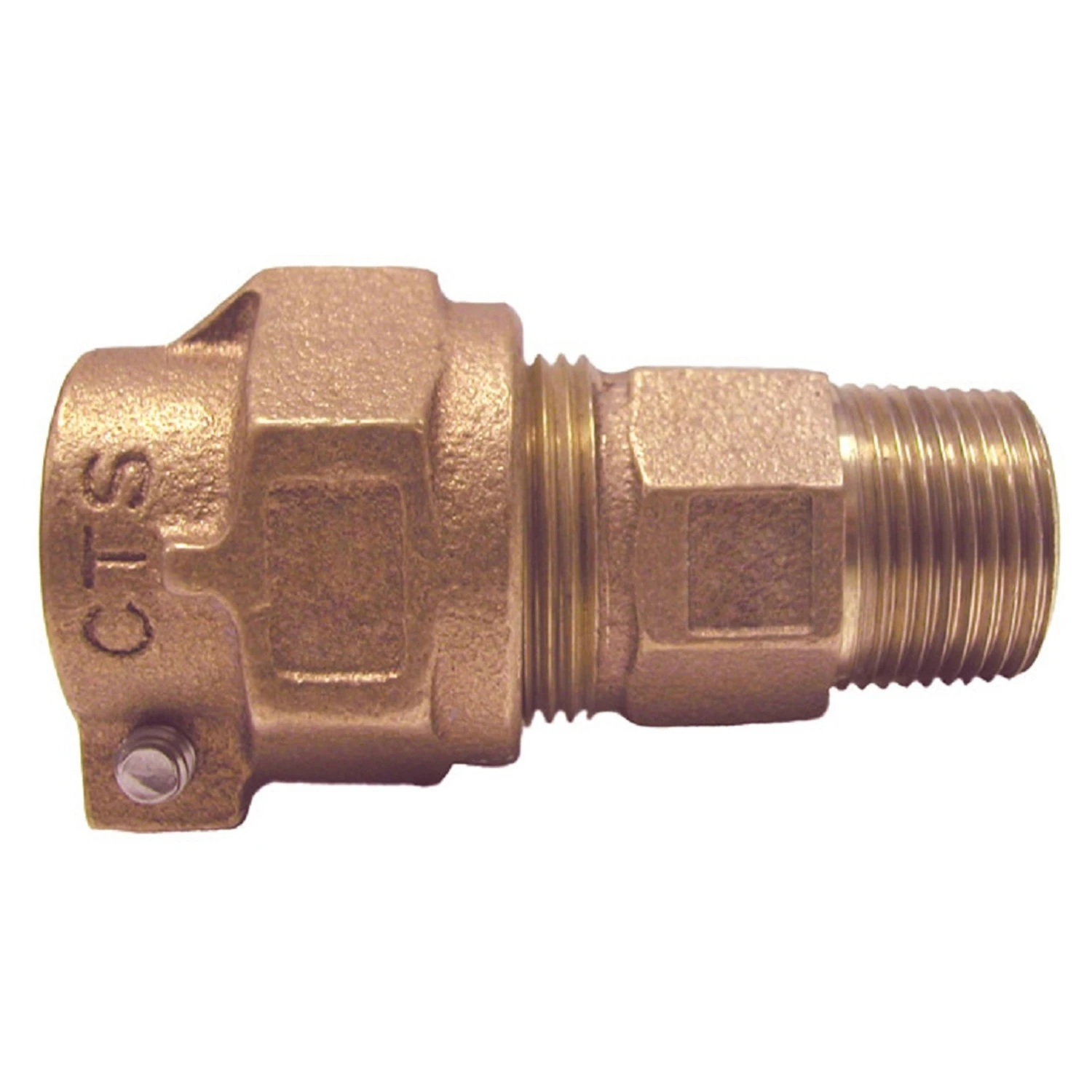 Lead Free Water Service Coupling, Copper Tube Size PAK by Male Iron Pipe Thread, 1 Inch