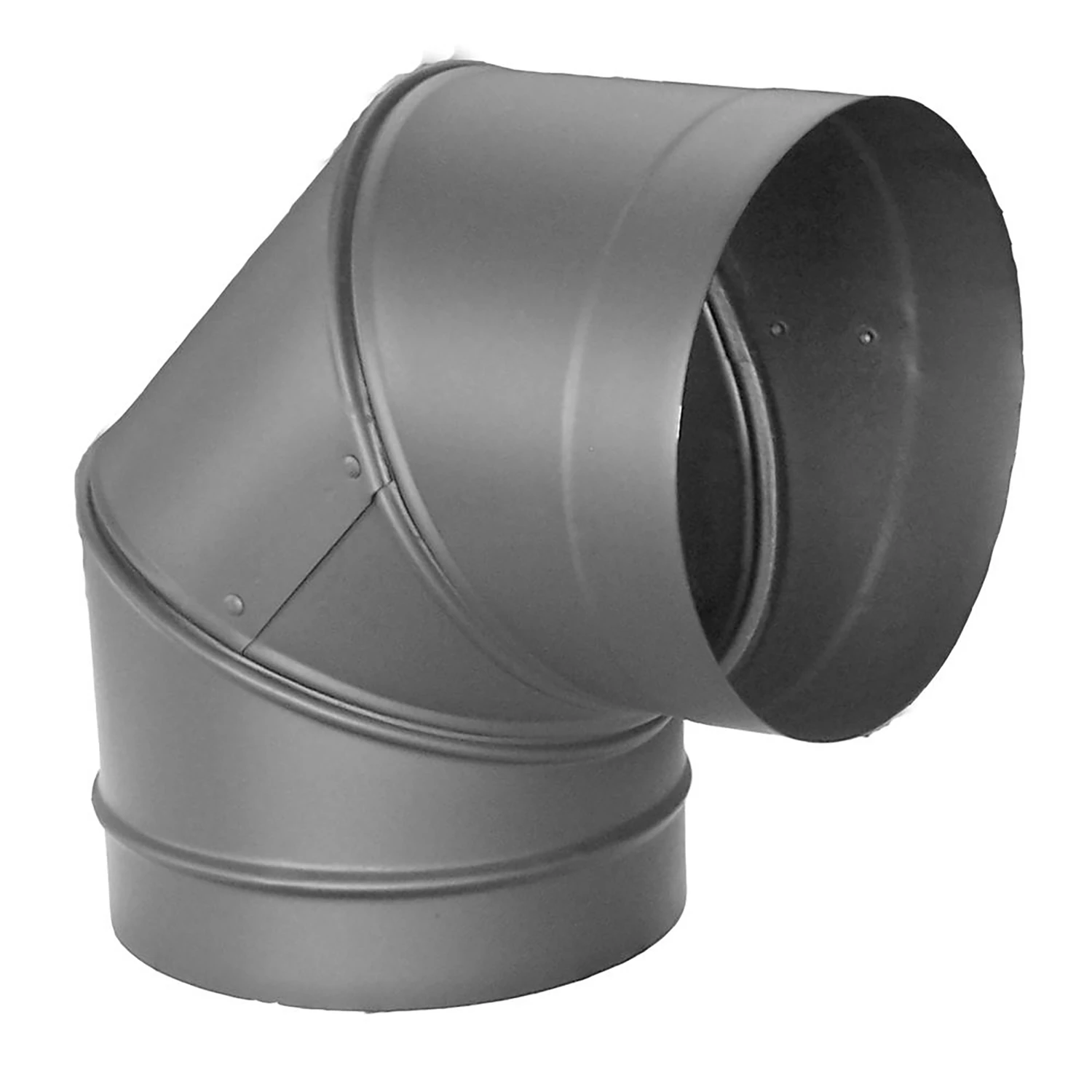 DuraBlack 6-Inch 90-Degree Stove Top Elbow Black Stainless Steel