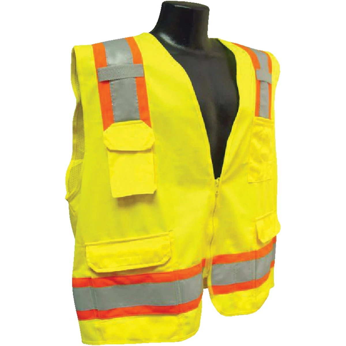 Ansi Class 2 Hi Vis Lime Solid Safety Vest, Xl Size