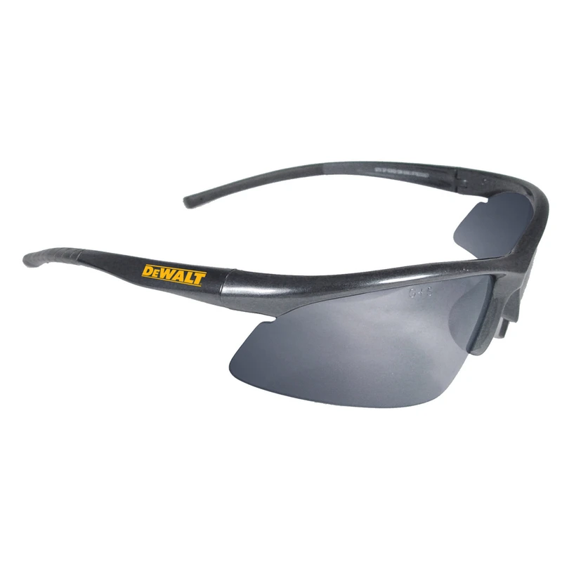 Radius Protective Safety Glasses with Black Frame and Silver Mirror Lens