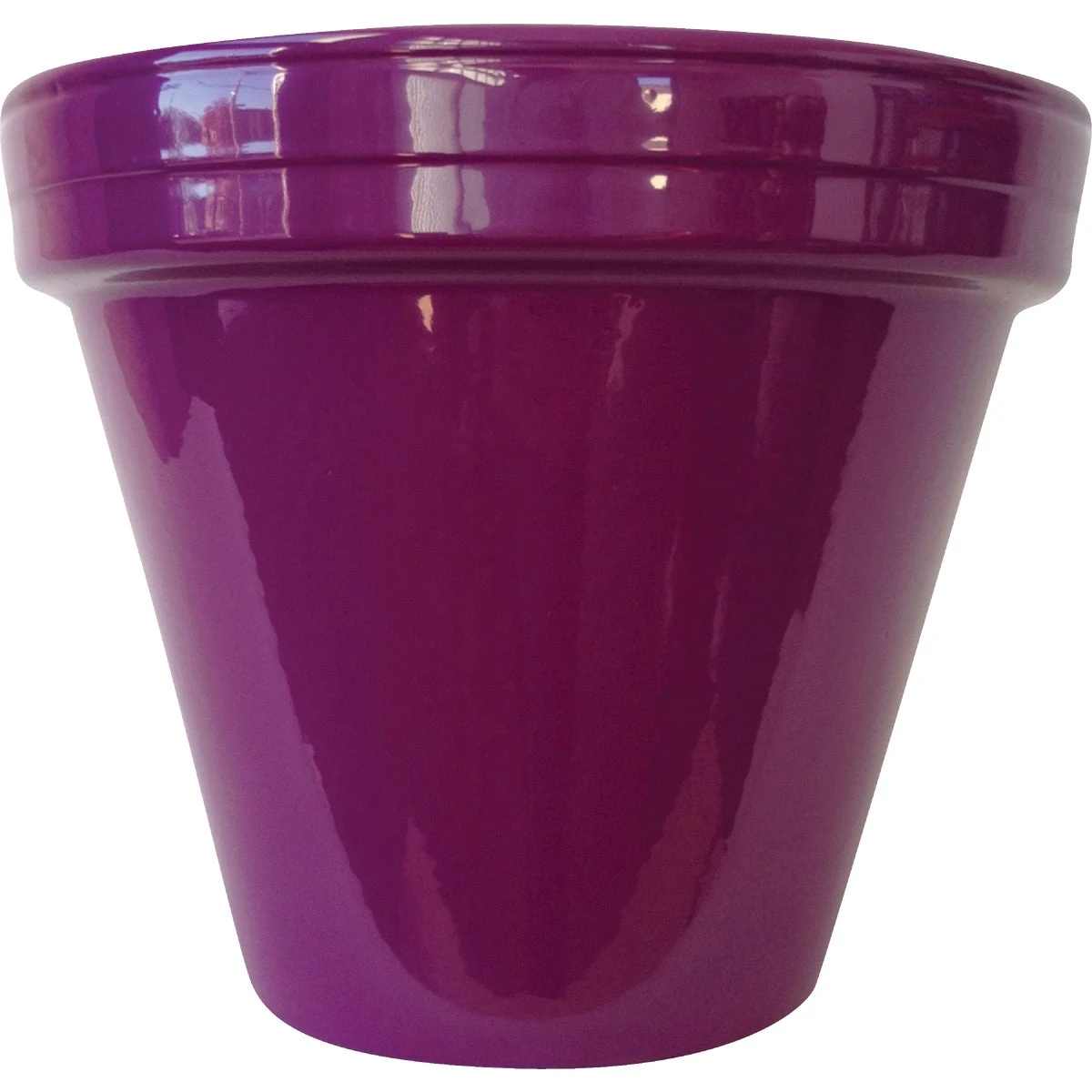 Flower Pot, Violet Ceramic, 6.5 x 5.5 In.