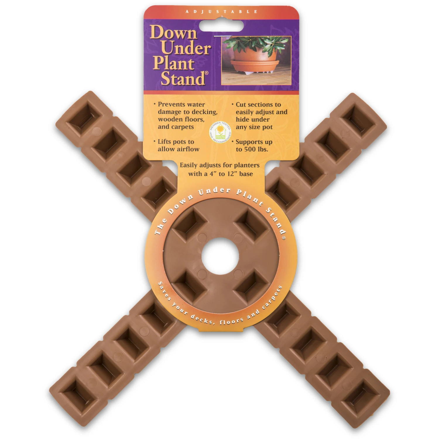 Decksaver 1 In. H X 12 In. W X 12 In. D Terracotta Plastic Planter Trivet