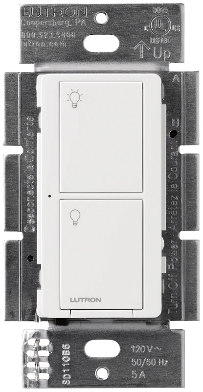 Lutron Caseta 5 amps Single Pole Wireless Smart-Enabled Rocker Switch White 1 pk