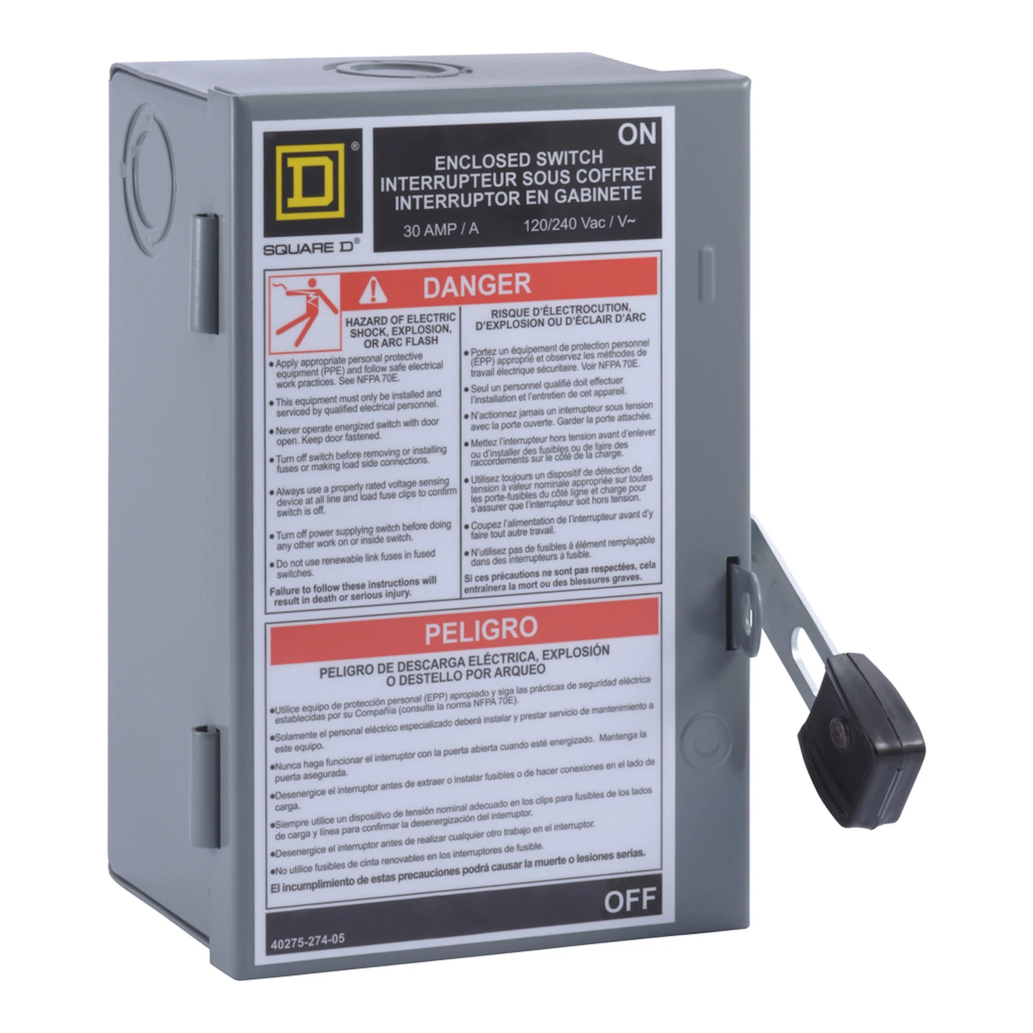 30a L Series Light-duty Plug Fuse Enclosed Safety Switch With Neutral