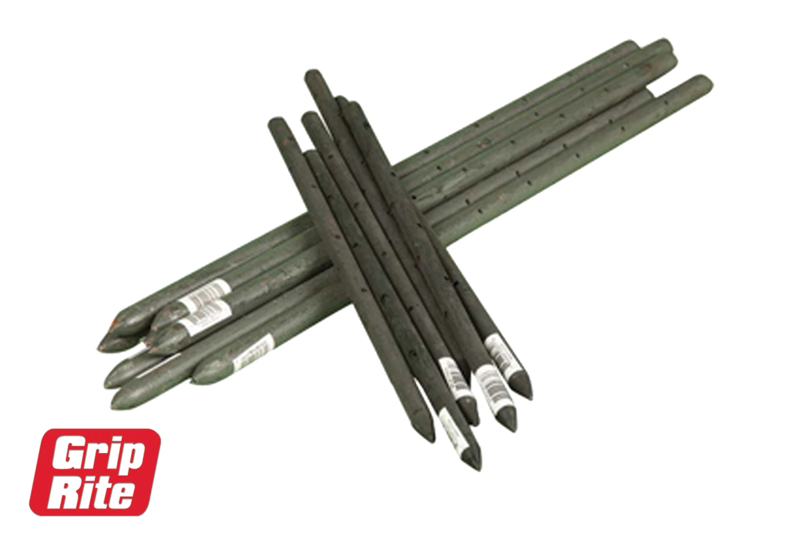 3/4" X 24" Steel Round Nail Stake With 12 Holes