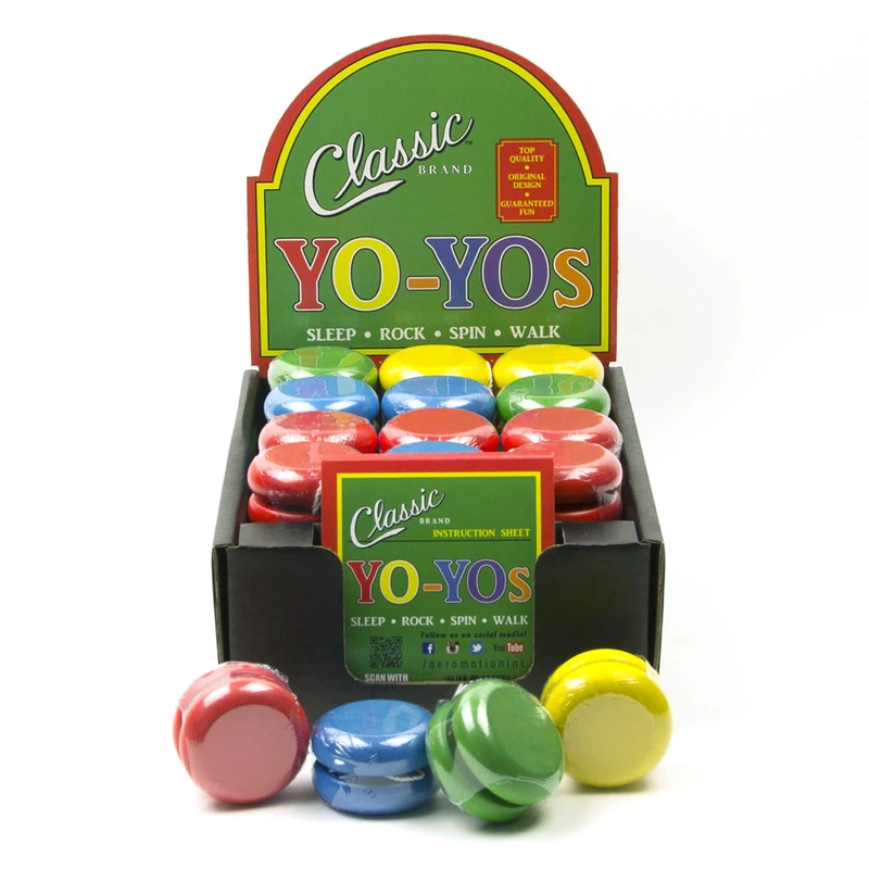 Classic Wooden Yo-Yo – Assorted Colors for Ages 3+ | Skill-Building Toy