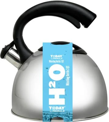 Primula Colin Stainless Steel Whistling Kettle, 3 Quart Capacity