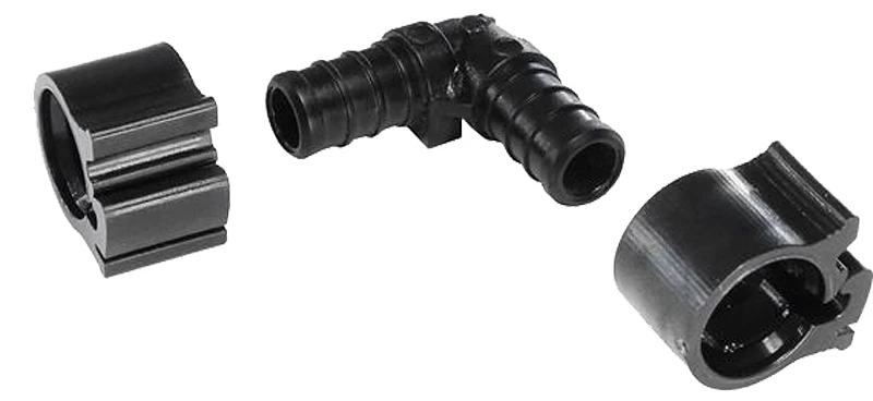 Pexlock 1/2 In. 90 Degree Plastic Compression Pex Elbow With Clamps