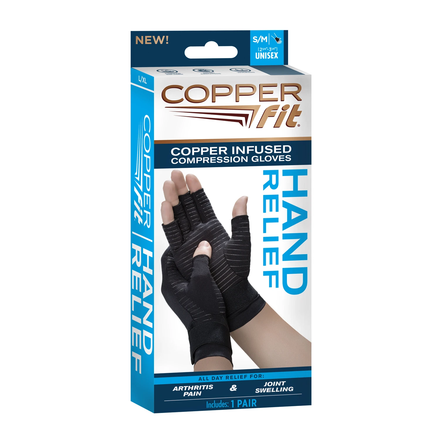 Compression Gloves Small/medium Nylon/spandex For Joint Support