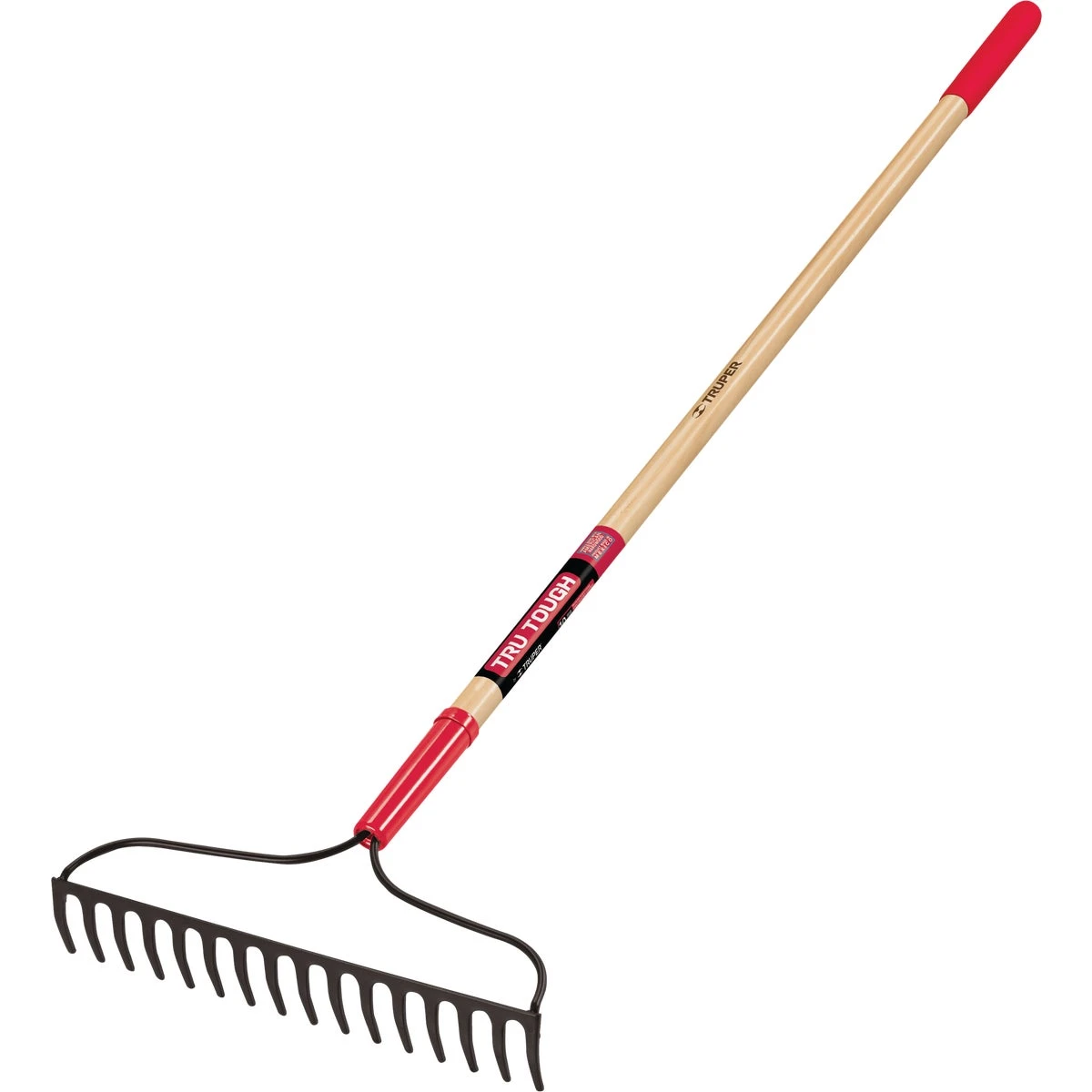 Tru Tough 15.75 In. Steel Bow Rake With 54 In. Wood Handle And 16 Tines