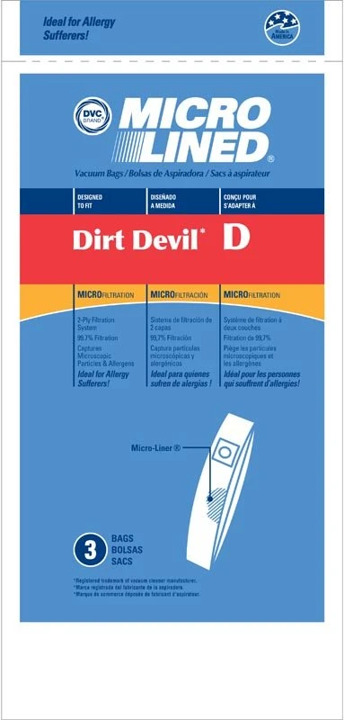Style D Upright Vacuum Cleaner Bags, 3-Pk.