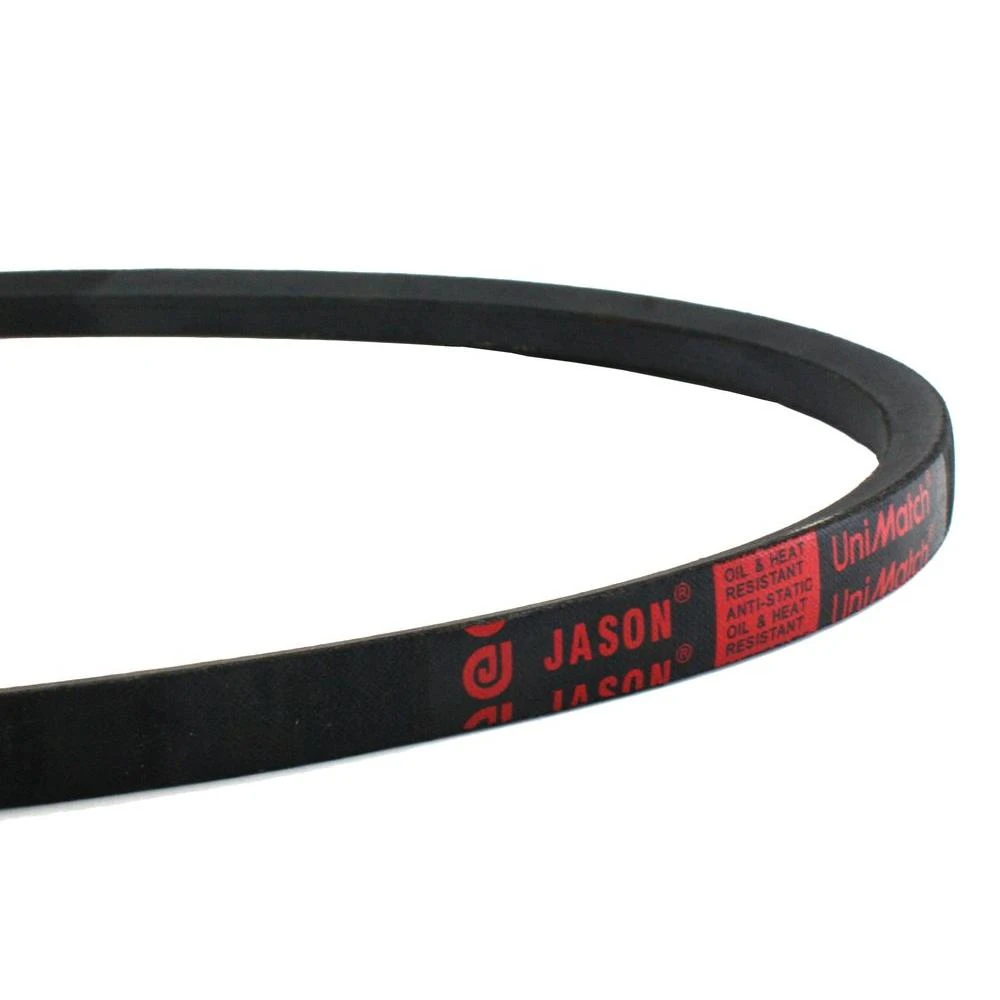 Industrial Black Rubber V-Belt, 5/8 Inch Width by 37 Inch Length