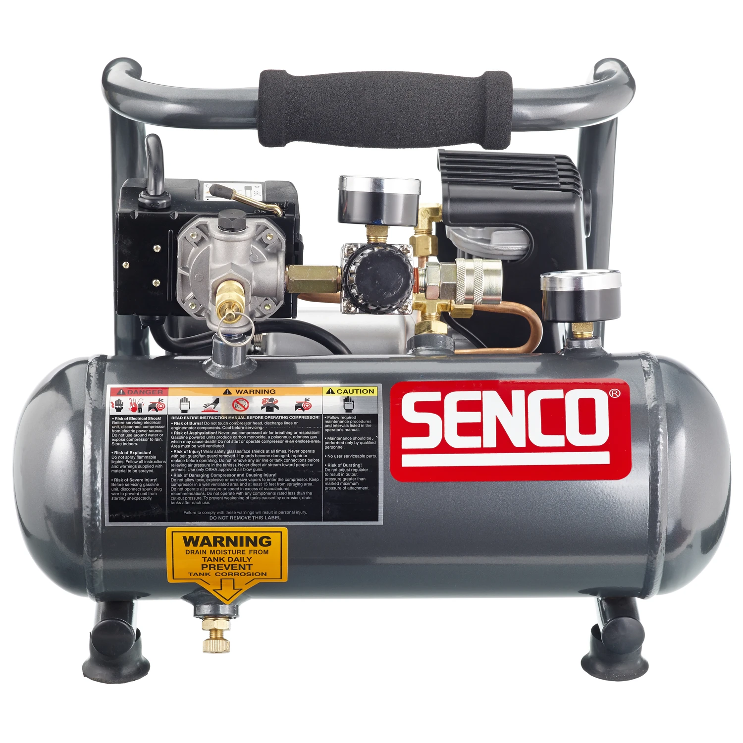 1 Gallon Horizontal Portable Hand-held Air Compressor 125 Psi 1/2 Hp Model Pc1010