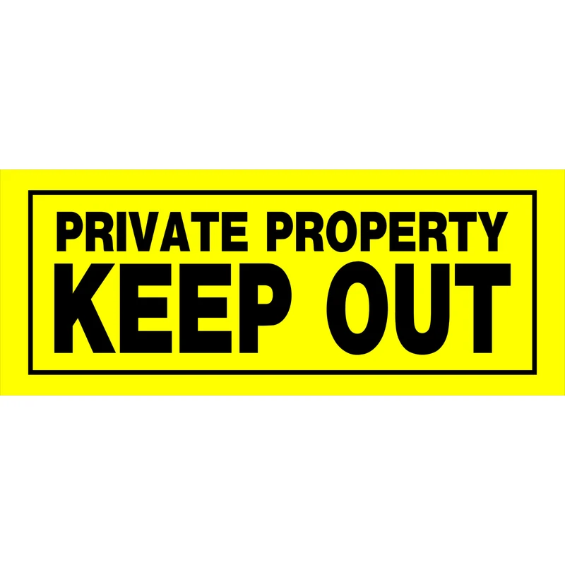 Private Property Sign, Durable Polyethylene Material, 6 Inches by 15 Inches
