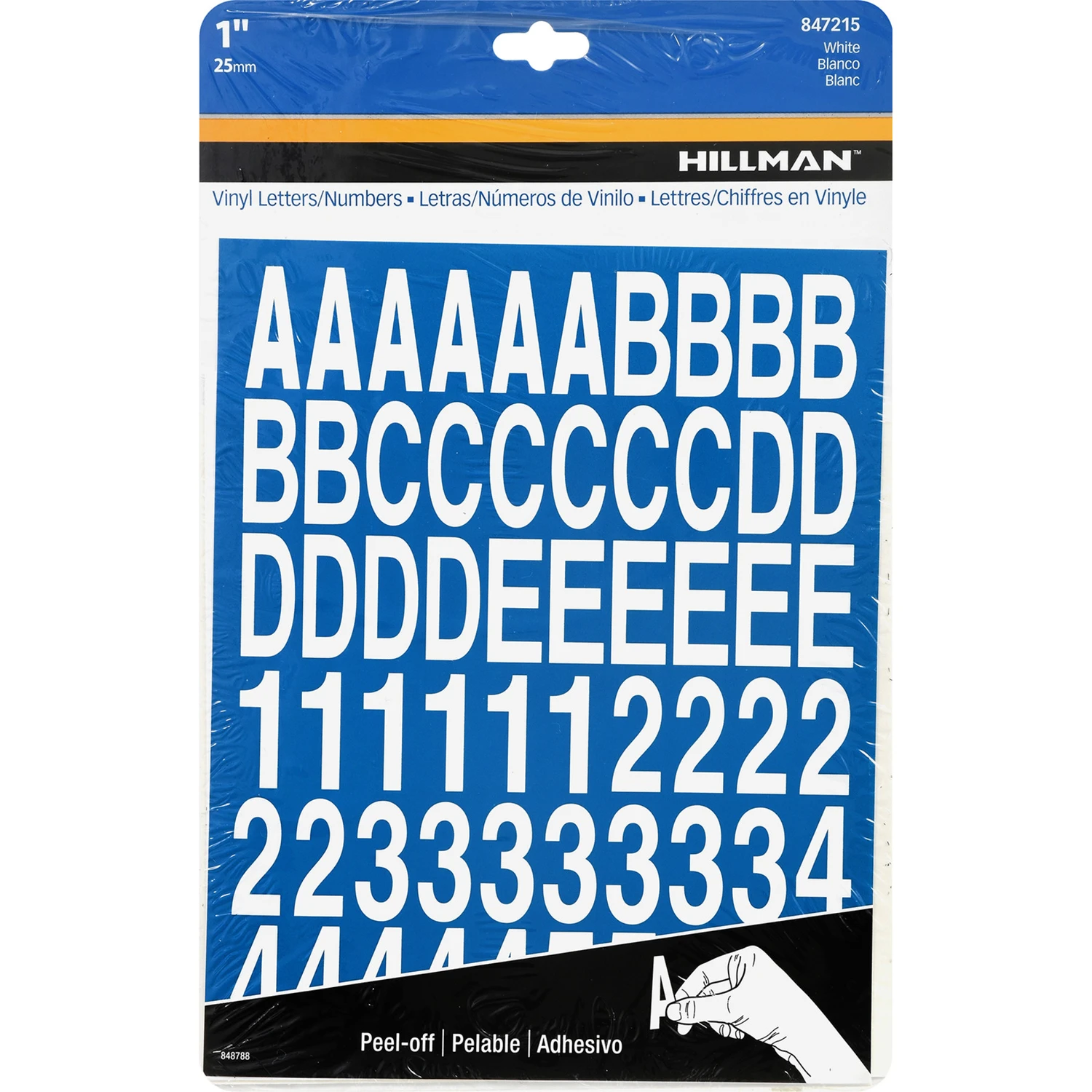 1 In. White Vinyl Self-adhesive Letter And Number Set 0-9, A-z 228 Pieces